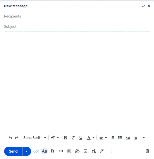 Compose email with tracker