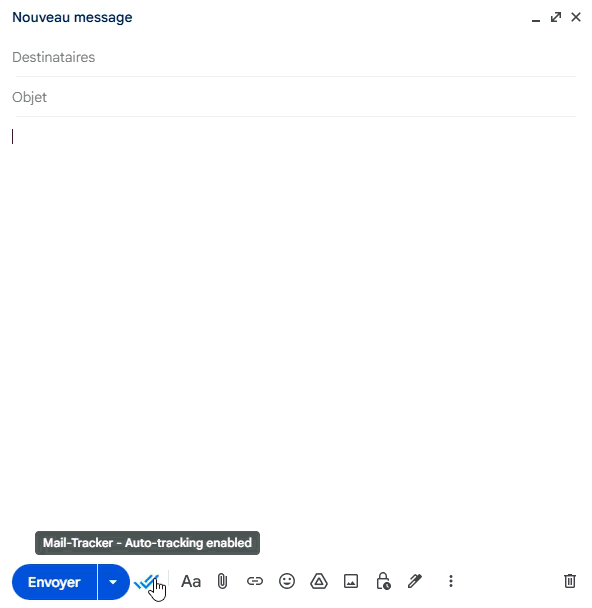 Compose email with tracker